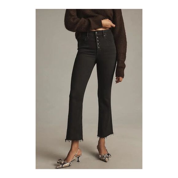 Good American Good Legs Mid-Rise Crop Bootcut Jeans - 29/8 - Picture 4 of 11